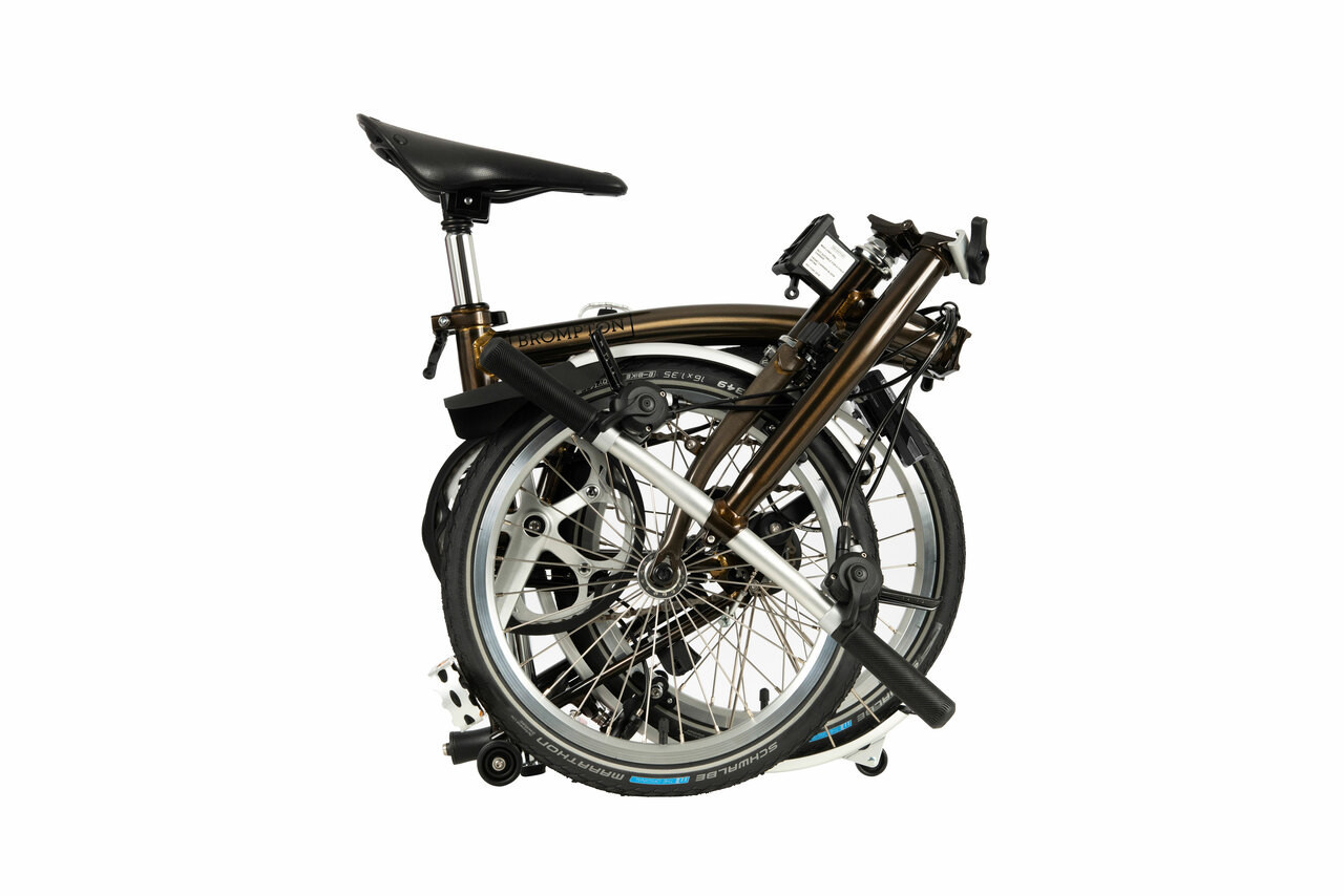C Line Explore with Battery Lighting - Silver - 6 Speed | Brompton USA