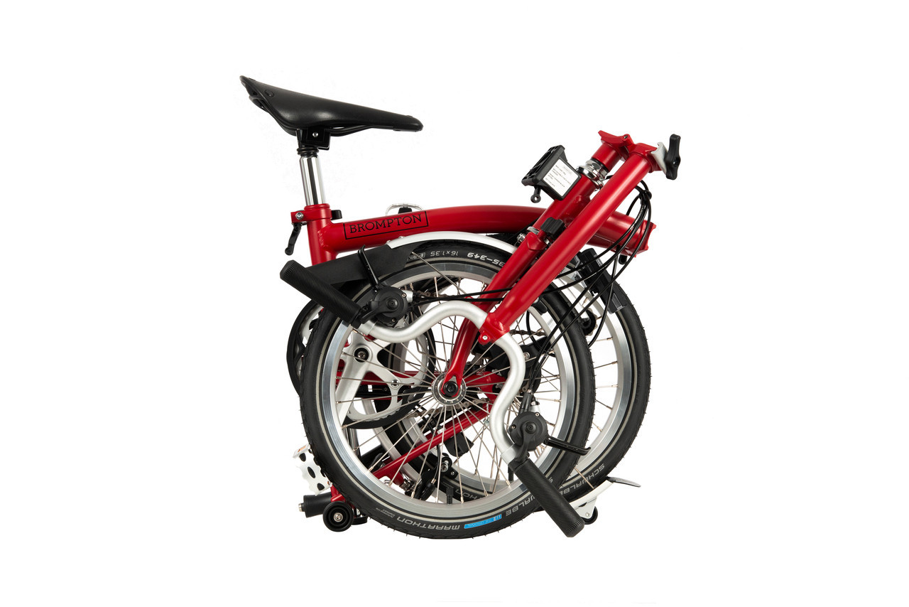 C Line Utility with Battery Lighting - Silver - 3 Speed | Brompton 