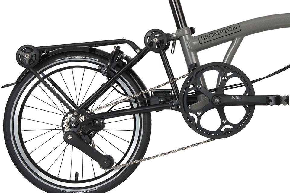 P Line Urban with Roller Rack Storm Grey - back wheel