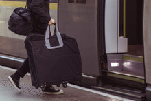 Padded Travel Bag With 4 Rollers Black