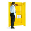 COSHH Flammable Substance Storage Cabinet Yellow 183cm H x 91.5cm W 3 Shelves