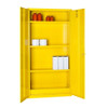 COSHH Flammable Substance Storage Cabinet Yellow 183cm H x 91.5cm W 3 Shelves