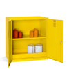 COSHH Flammable Substance Storage Cabinet Yellow 100cm H x 91.5cm W 1 Shelf