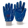 Nitrile Fully Coated Gloves Heavy Duty Knit Wrist Blue or Beeswift