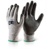 Cut Resistant Gloves PU Coated Level C Grey Black Palm or Beeswift