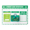 First Aid Station Includes First Aid Kit Accident Book and Updateable First Aider Signage