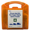 FAK1050 First Aid Kit for Cars Vans and Trucks in Orange Box HSE Compliant With Bracket Front
