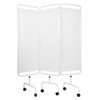  Medical Privacy Screen Three Panel With White Curtains 