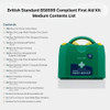 FAK2026 First Aid Station Low Risk 1 to 100 People BS8599 Medium CPR  Zafety Supplies FAK2026