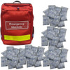FAQ2022REDP Foil Blankets in Emergency Backpack Bag  Zafety Supplies 