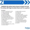FAK8000P Site Safety Notice Board includes First Aid Fire Safety AED Signs Accident Book and Fire Log Book  Zafety Supplies FAK8000