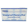 FDR9010P Washproof Plasters Pink Assorted Box of 100 Hypoallergenic  Zafety Supplies 