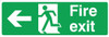 Zafety Fire Exit Left Sign Rigid 45x15cm