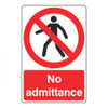 SSN6200S No Admittance Authorised Personnel Only Sign Vinyl 15x20cm  Zafety 