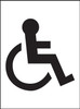 Zafety Toilet Disabled Symbol Sign Vinyl 15x20cm