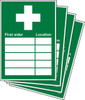 Zafety First Aider Location Updateable Sign With 4 Inserts A5