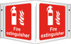 Zafety Fire Extinguisher Rigid 3D Projecting Sign 43x20cm