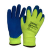 Hi Viz Thermal Cold Weather Work Glove Latex Palm Yellow Black