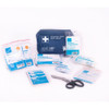 FAK2075 Personal Issue First Aid Kit in Blue Zip Bag British Standard BS8599 Contents in front
