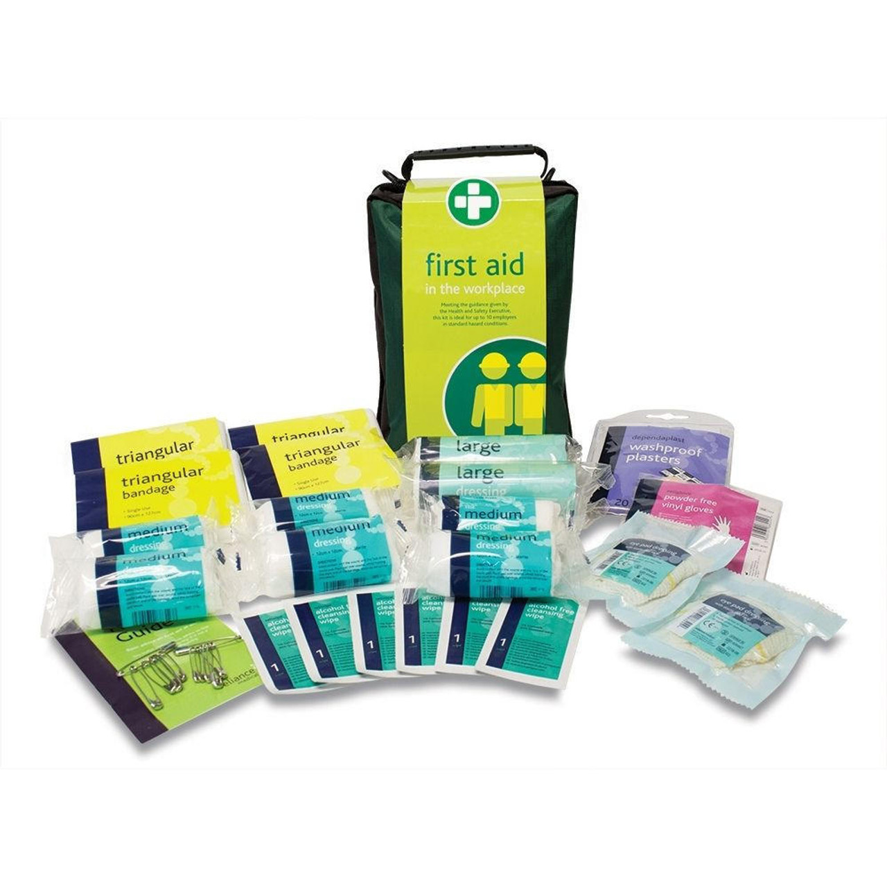 First Aid Kit Workplace 1 to 10 People HSE Compliant in Premium Zip Bag