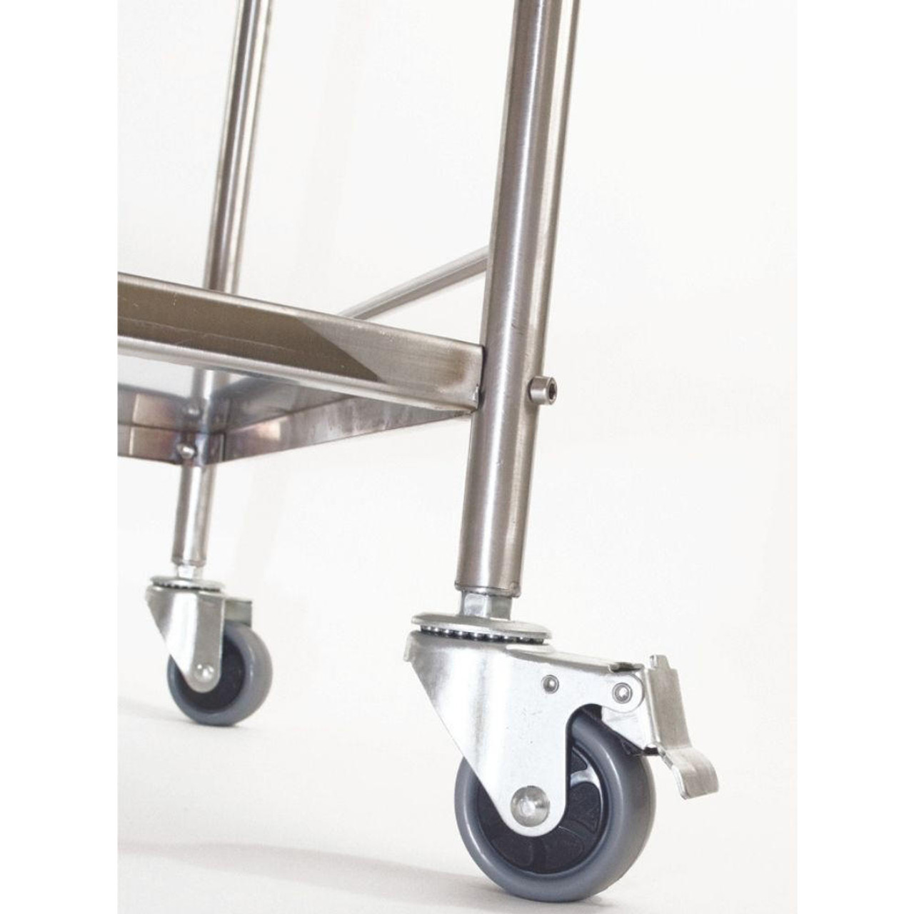 Stainless Steel Medical Trolley With Three Shelves