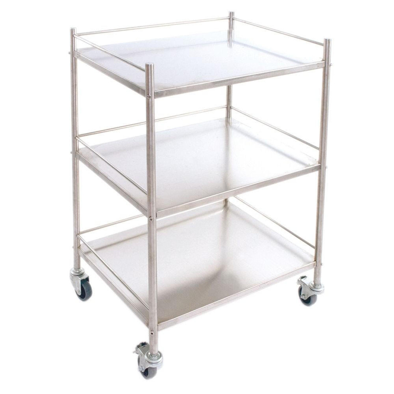 Stainless Steel Medical Trolley With Three Shelves