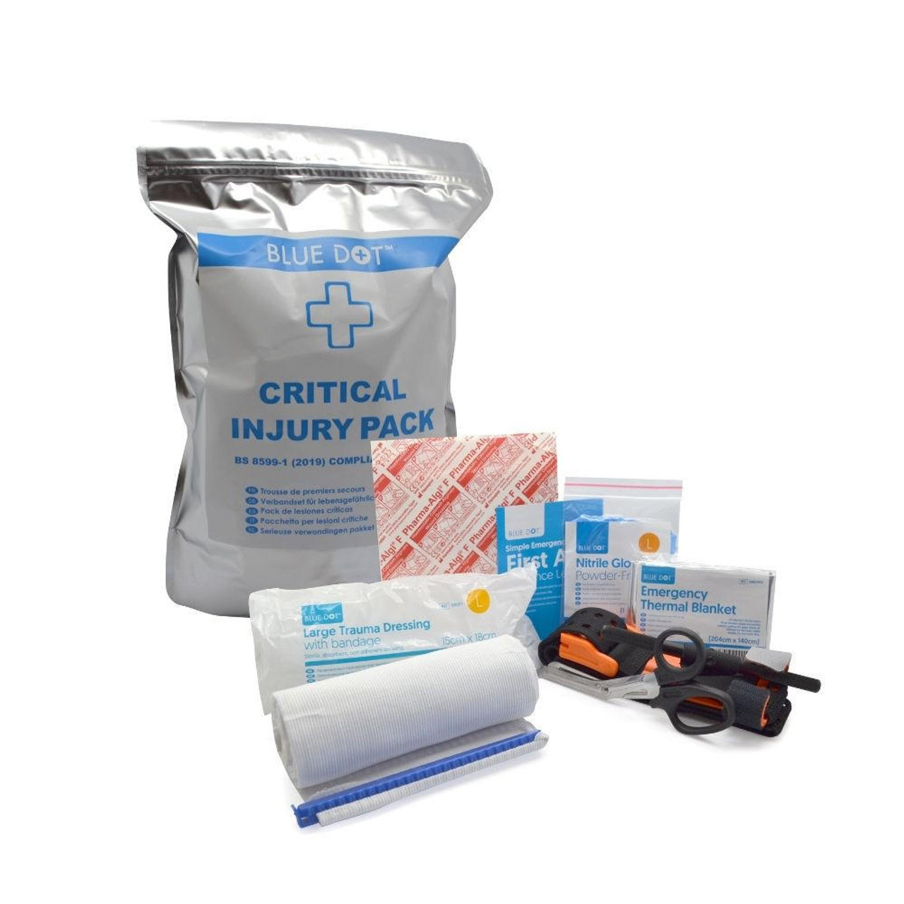 Critical Injury First Aid Trauma Kit BS 8599 Blue Dot