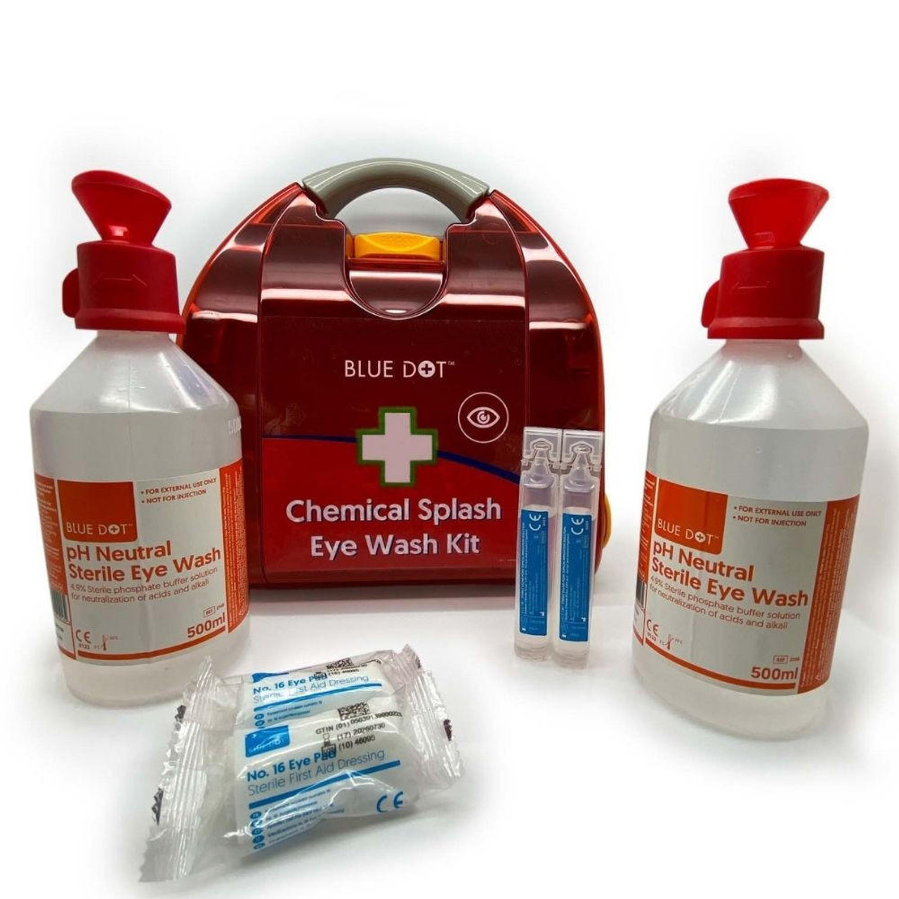 PH Neutral Eyewash Kit for Chemical Splash Includes 2x500ml Buffered Eyewash Bottles