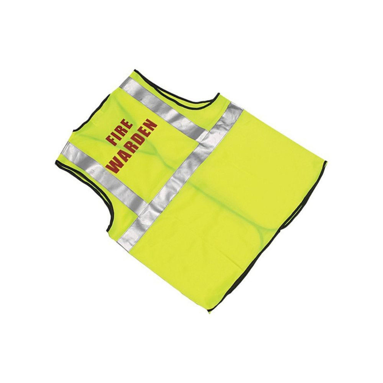 Fire Warden Hi Vis Vest Waistcoat Yellow Pre Printed