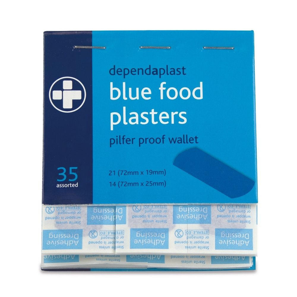 Dependaplast Pilfer Proof Plaster Dispenser With 175 Blue Detectable Plasters