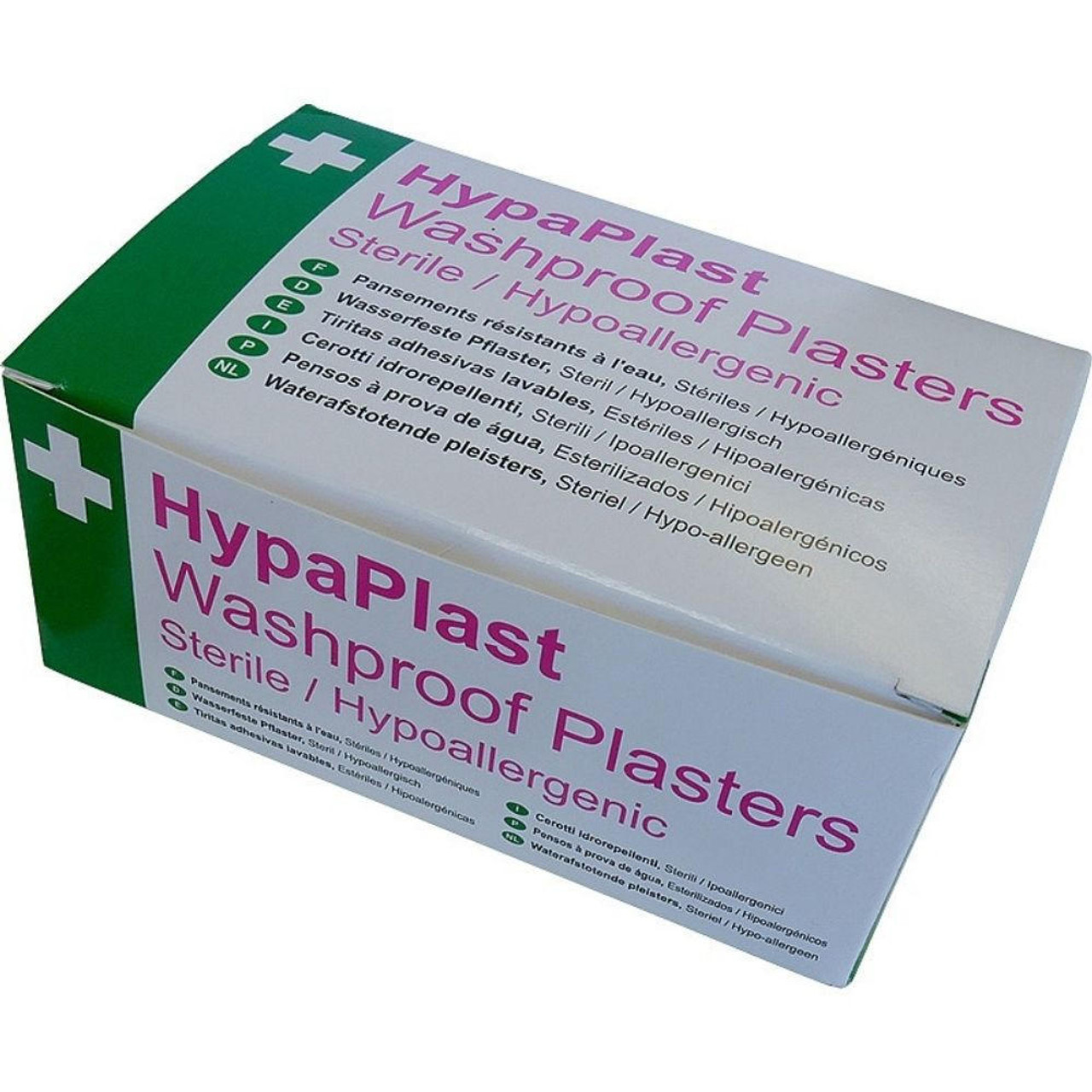 HypaPlast Washproof Plasters Pink 3.8 x 1.9cm Small Strip Box of 100 Hypoallergenic