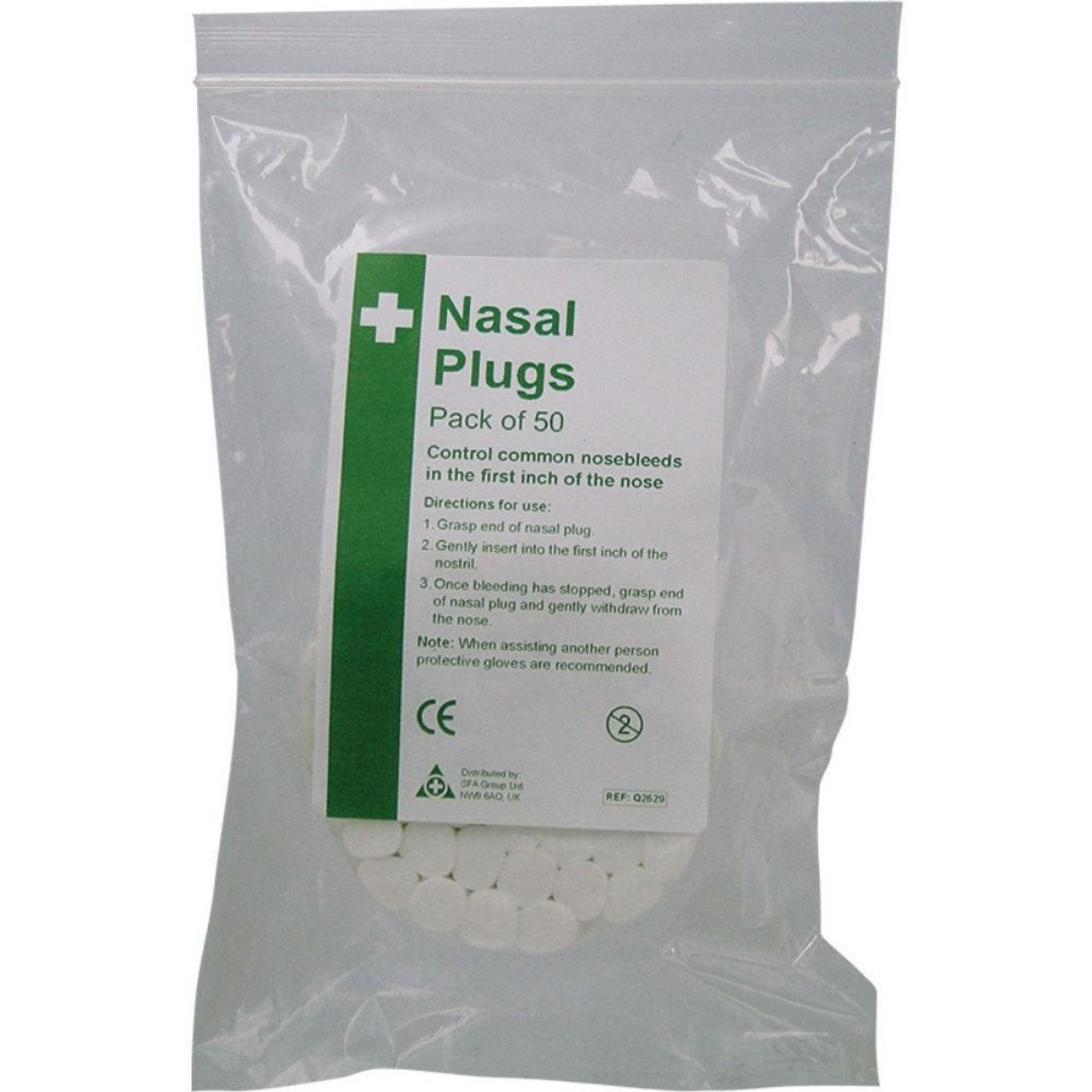 Nasal Plugs Pack of 50 for Nose Bleeds