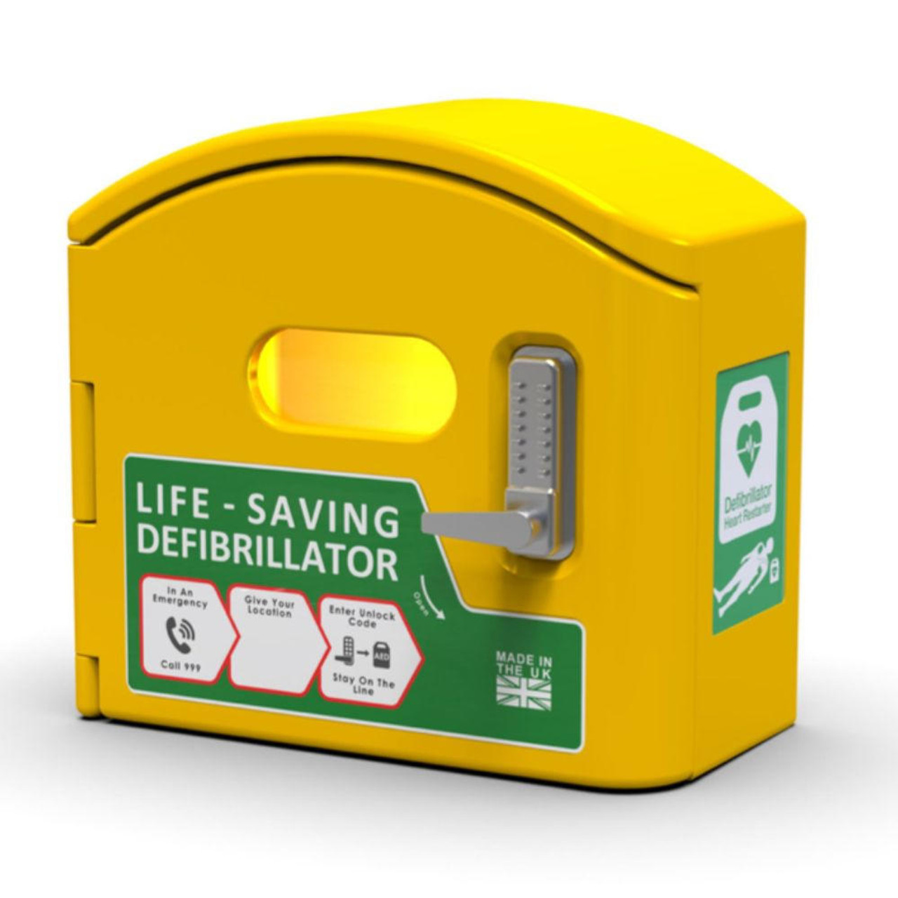 Outdoor External Defibrillator Cabinet Heated Digilock Fits All AED Units DefibCaddy