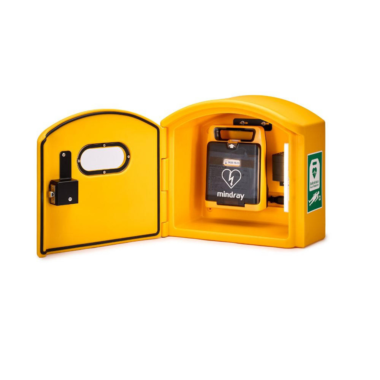 FAQ-CC0035 Outdoor External Defibrillator Cabinet Heated UNLOCKED Fits All AED Units DefibCaddy   