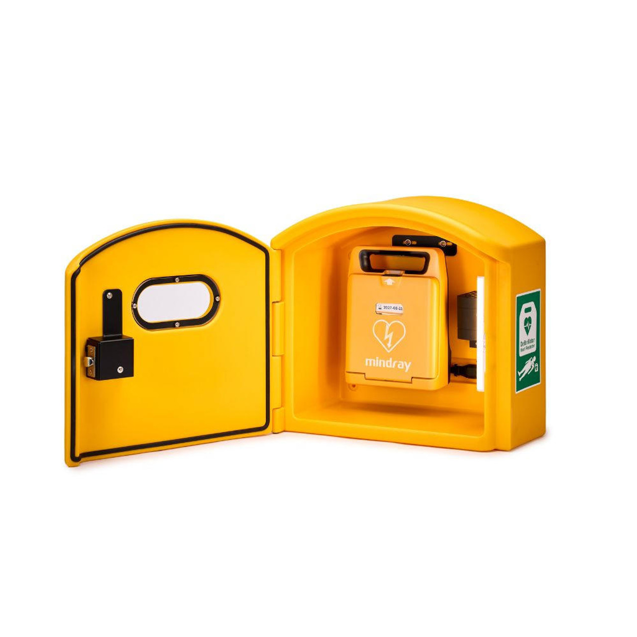 FAQ-CC0035 Outdoor External Defibrillator Cabinet Heated UNLOCKED Fits All AED Units DefibCaddy   