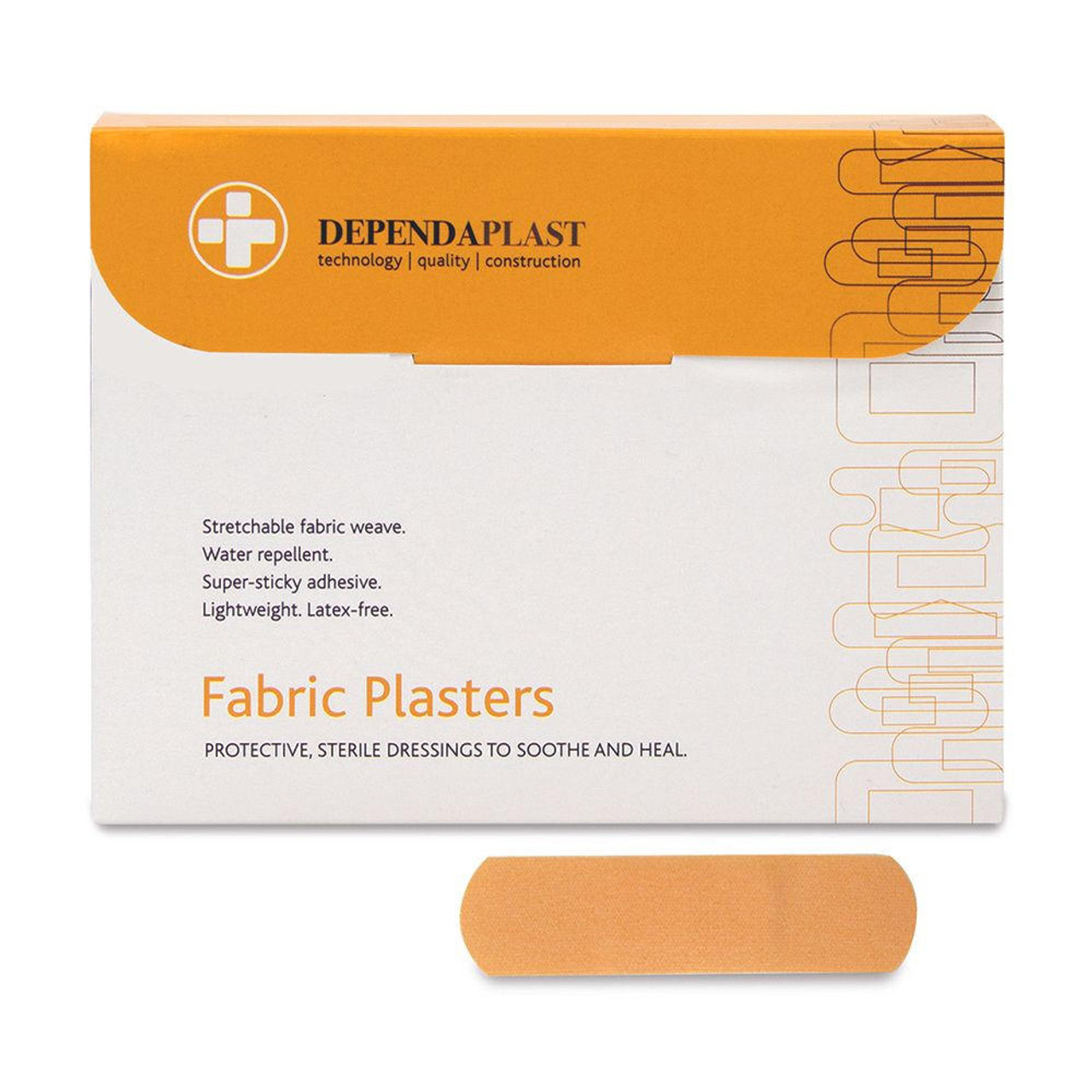  Fabric Plasters Advanced with High Quality Adhesive Dependaplast 