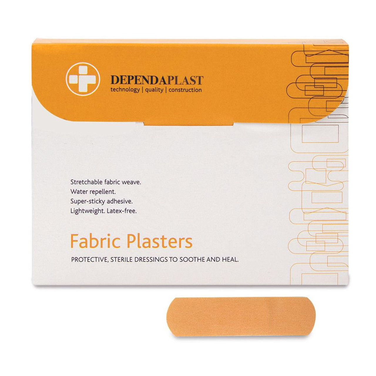  Fabric Plasters Advanced with High Quality Adhesive Dependaplast 