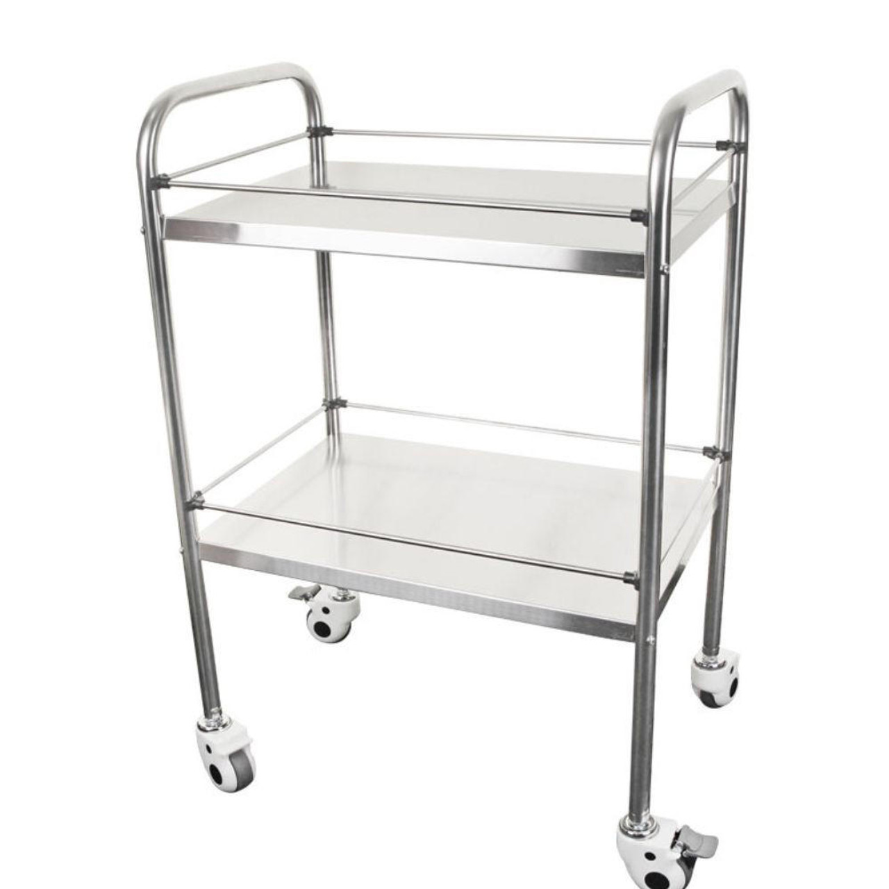 Medical Dressing Trolley with Two Shelves Stainless Steel