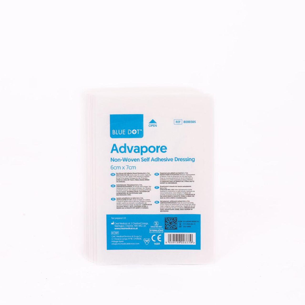  Fabric Non-Woven Adhesive Island Wound Dressing 6cm x 7cm Box 50 | Advapore 