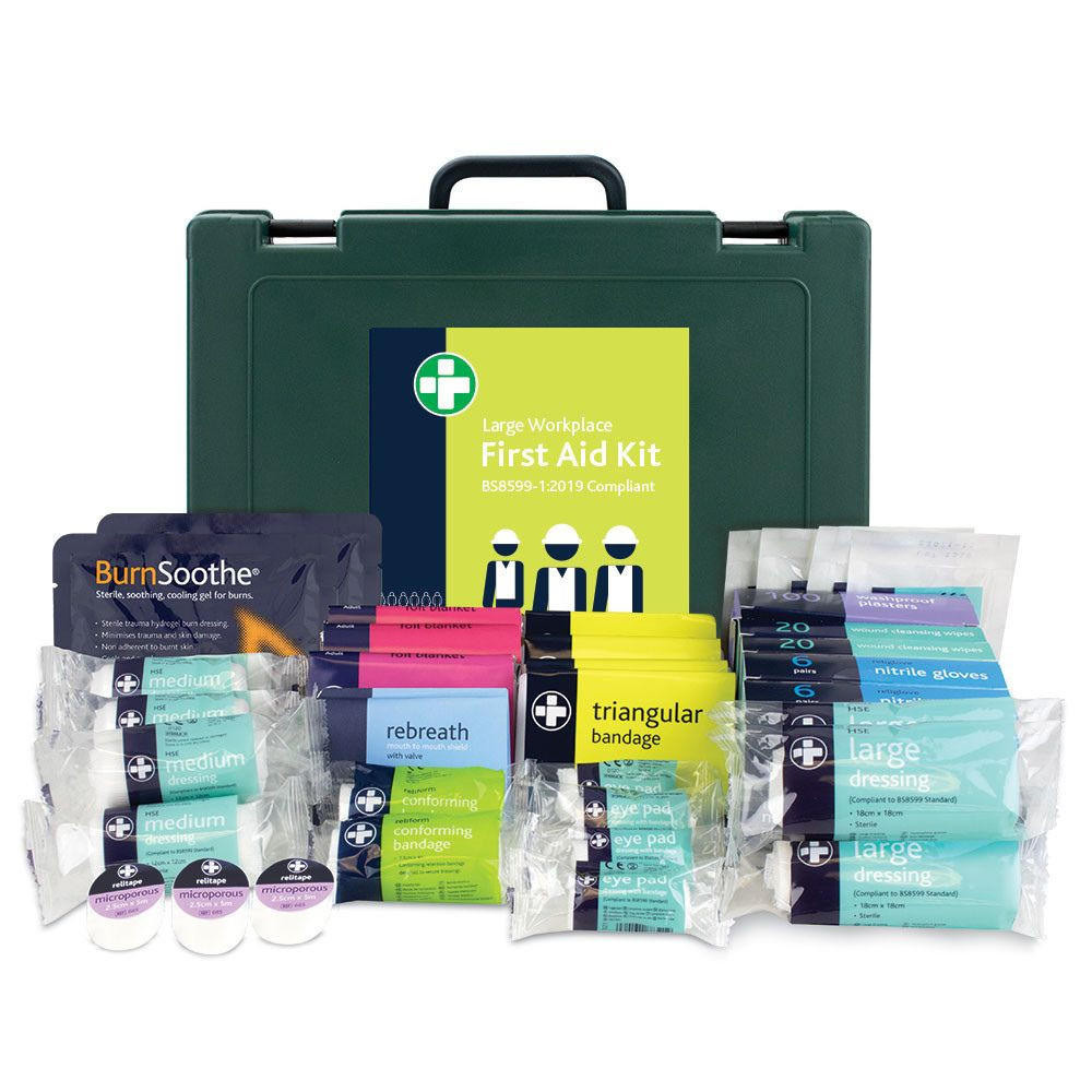 FAK2002 Zafety Supplies First Aid Kit Workplace British Standard BS8599 Large 100+ People
