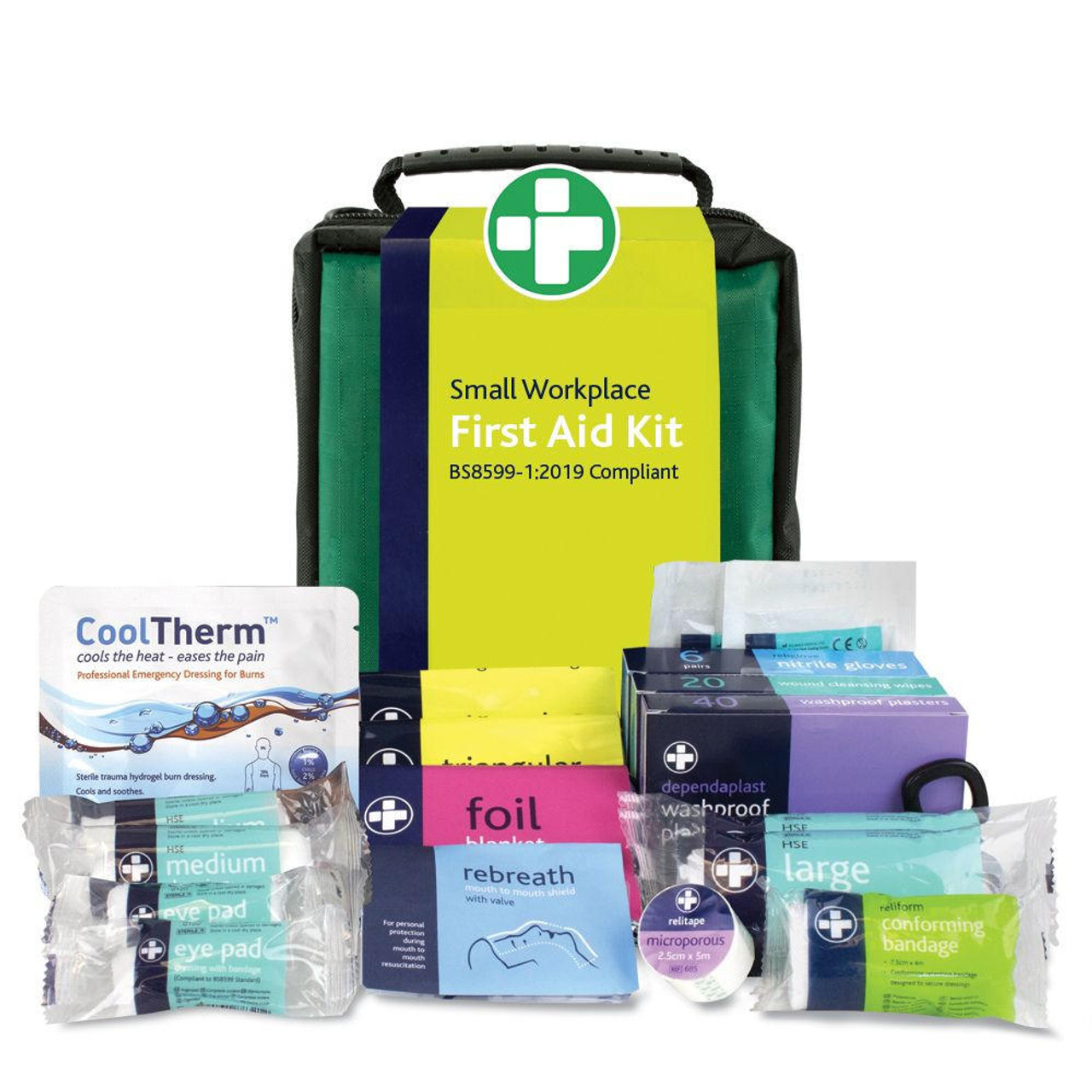 FAK2003 First Aid Kit In Zip Pouch British Standard BS8599 Small 1 to 24 People   