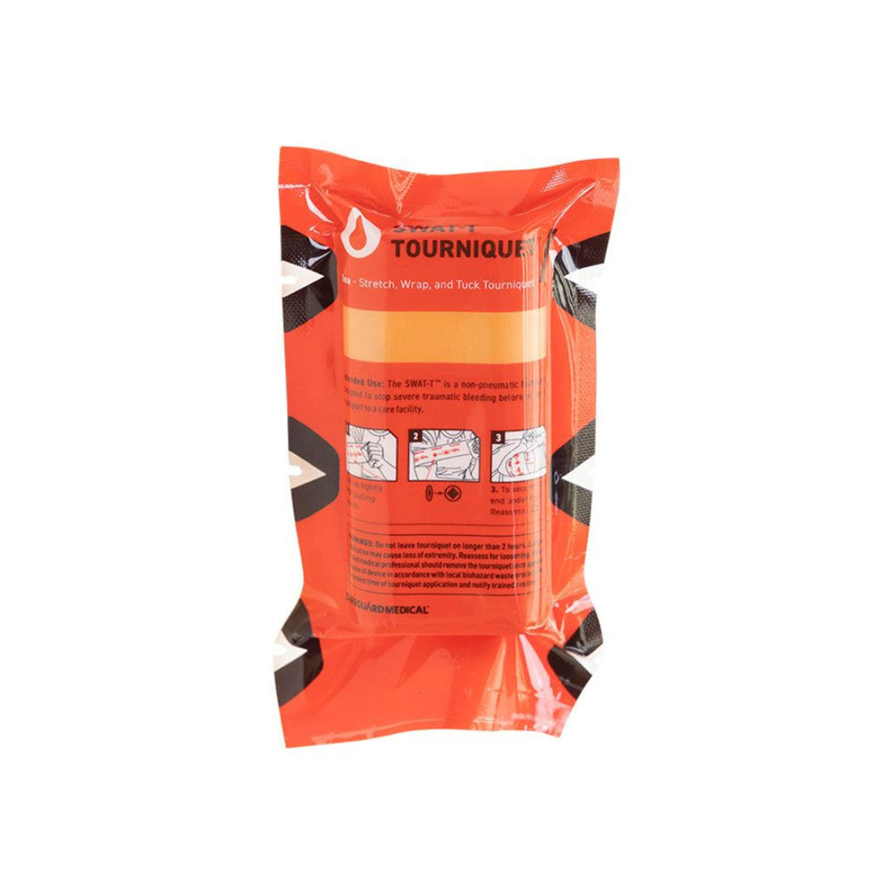 FAQ1111 SWAT-T Tourniquet Orange Stretch Wrap and Tuck   