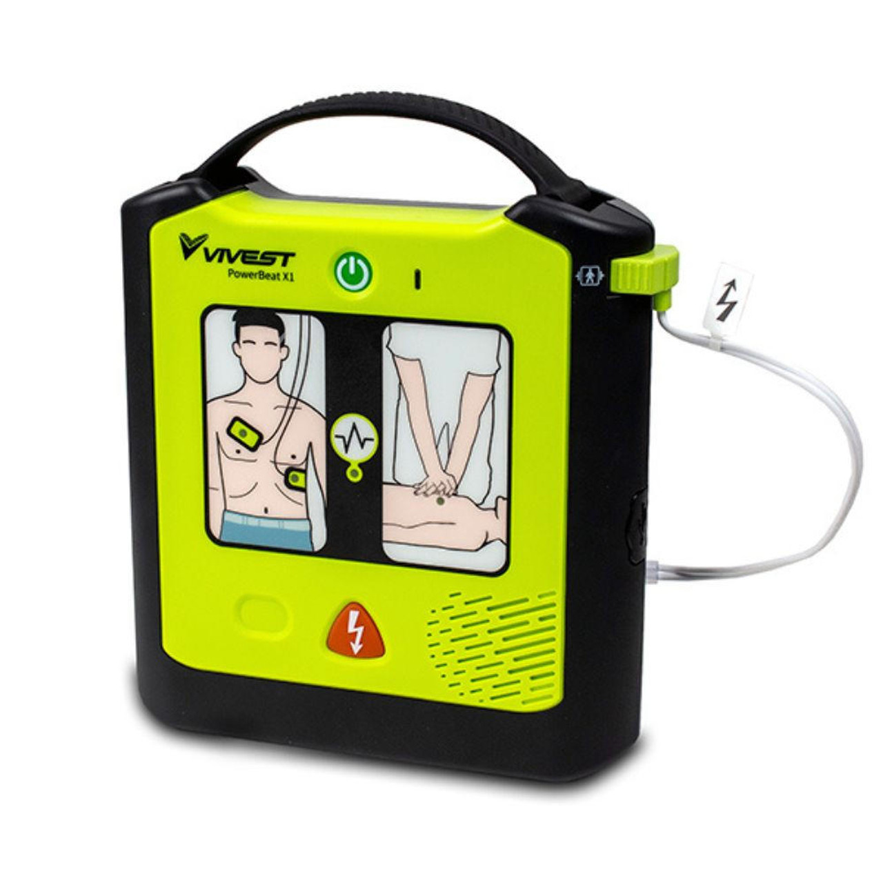 FAQ3960 Vivest Power Beat X1 Semi Automatic AED Defibrillator Compact Lightweight   