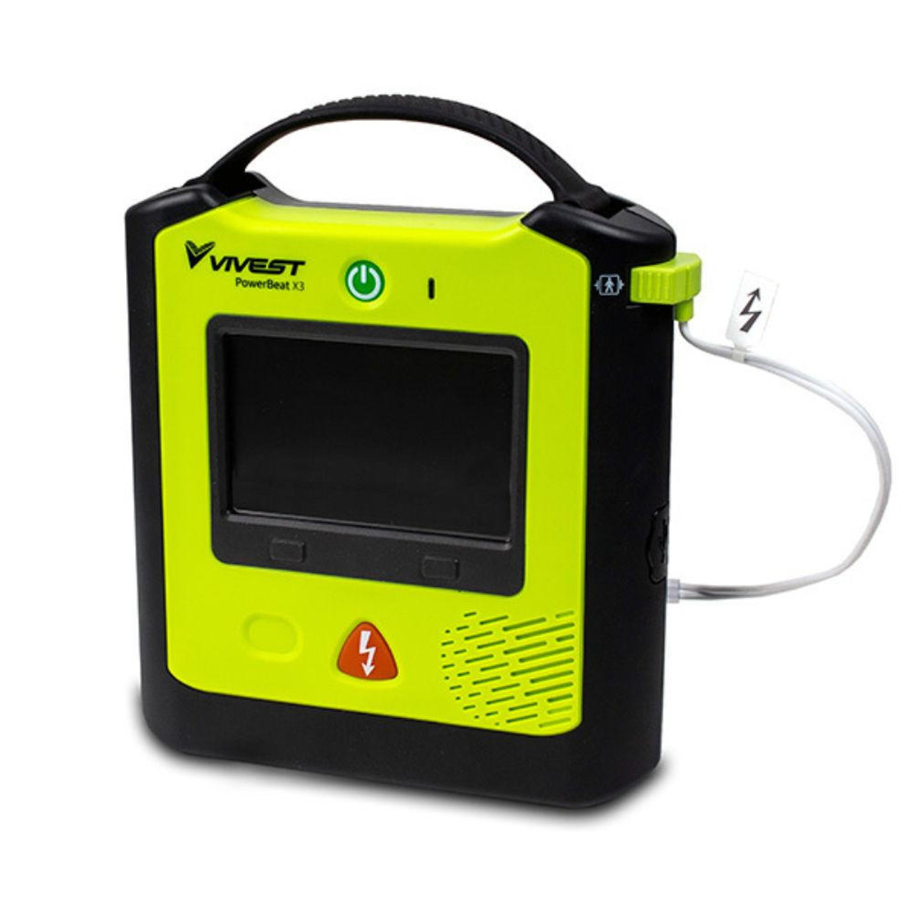 FAQ3691 Vivest Power Beat X3 with Full Colour Screen Semi Automatic AED Defibrillator Compact Lightweight   