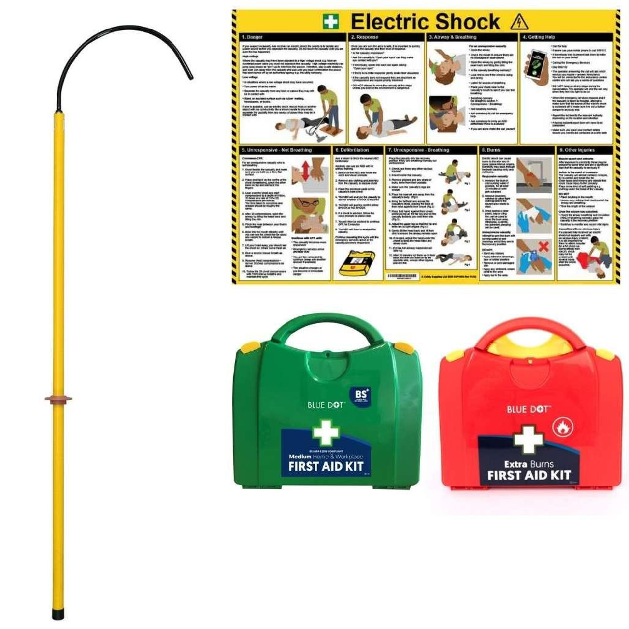 FAK2201 First Aid Station for the Treatment of Electric Shock with Rescue Hook  Zafety Supplies FAK2021 FAK2201 First Aid Station for the Treatment of Electric Shock with Rescue Hook  Zafety Supplies FAK2021
