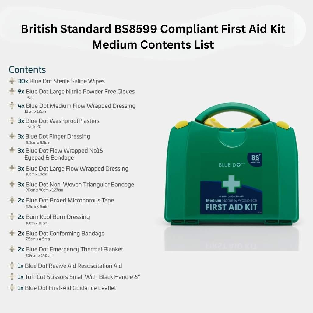 FAK2026 First Aid Station Low Risk 1 to 100 People BS8599 Medium CPR  Zafety Supplies FAK2026