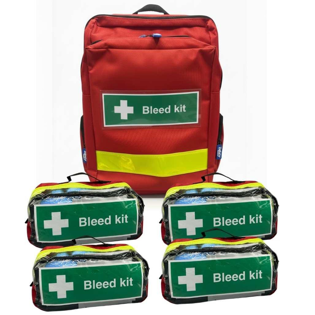 FAK2604P Multiple Casualty Bleed Kit in Emergency Compact Backpack  Zafety Supplies  FAK2604P Multiple Casualty Bleed Kit in Emergency Compact Backpack  Zafety Supplies