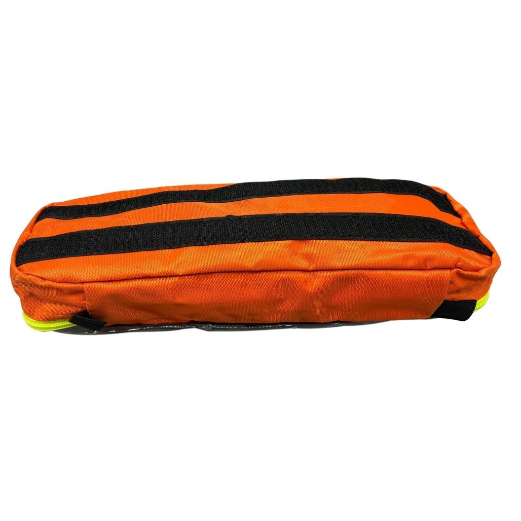 FAK9010 Forestry Personal First Aid Kit for Arborists and Chainsaw Operators in Orange Clear Front Pouch Rear