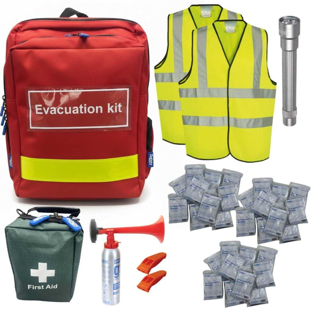 FSQ1025 Evacuation Kit Compact in Red Backpack