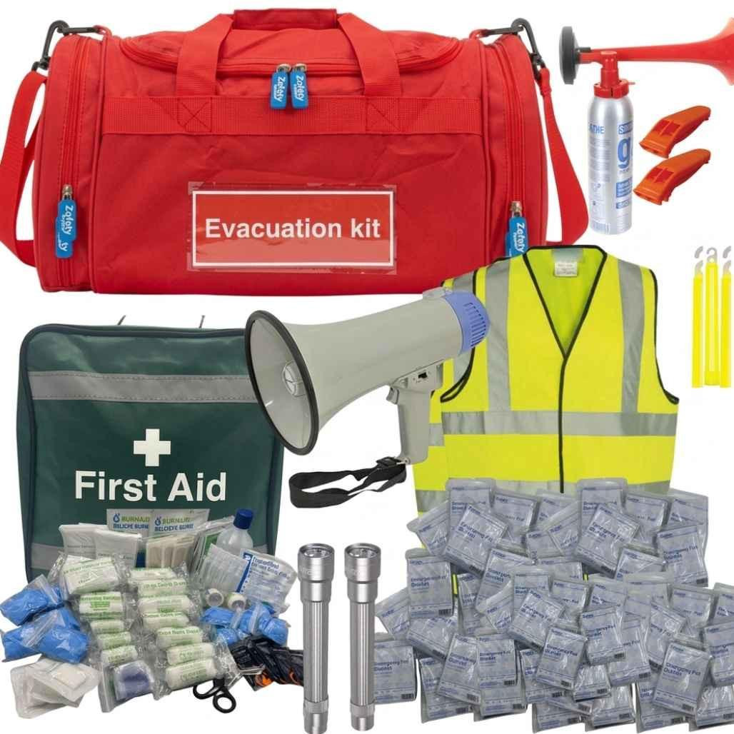 FSQ1000 Emergency Evacuation Kit for up to 100 People in Large Shoulder Bag  Zafety Supplies FSQ1000